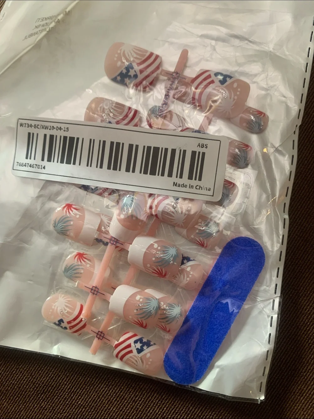 Patriotic American Flag French Tip Nail press on set